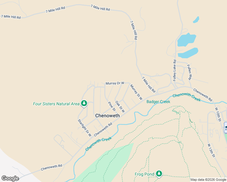 map of restaurants, bars, coffee shops, grocery stores, and more near 1151 Pine Street in The Dalles