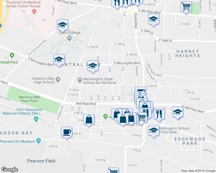 map of restaurants, bars, coffee shops, grocery stores, and more near 2407 East 13th Street in Vancouver