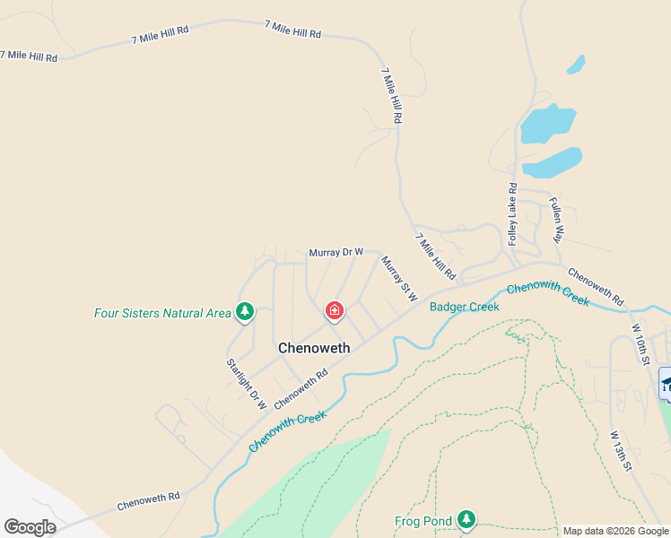 map of restaurants, bars, coffee shops, grocery stores, and more near 1128 Oak Street West in The Dalles