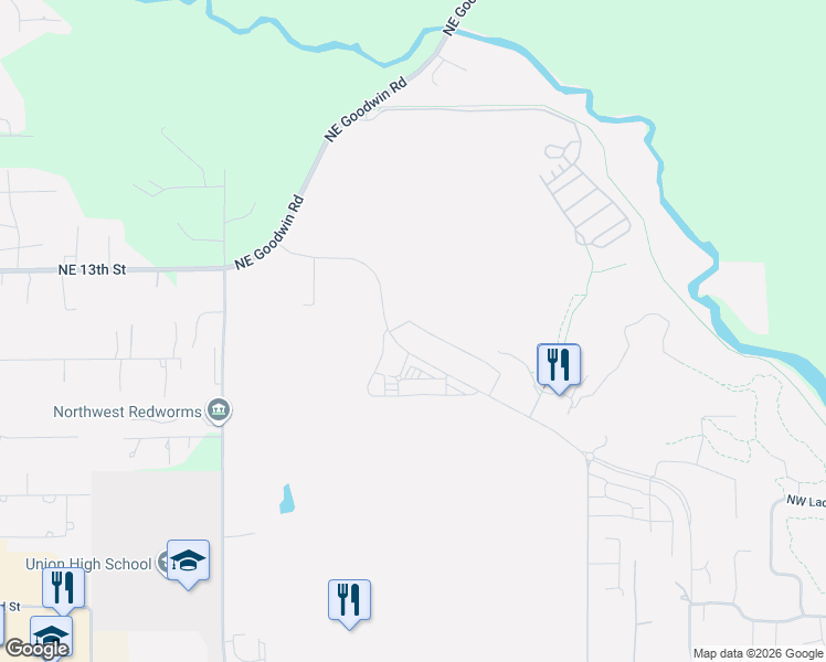 map of restaurants, bars, coffee shops, grocery stores, and more near 4788 Northwest 71st Avenue in Camas