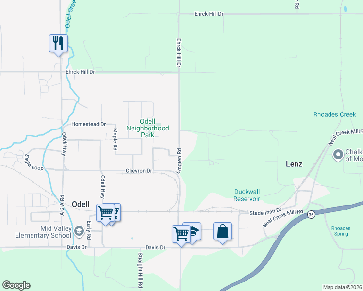 map of restaurants, bars, coffee shops, grocery stores, and more near 3400 Gateway Drive in Hood River