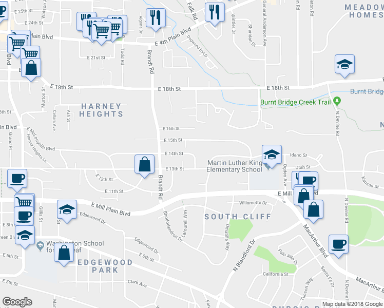 map of restaurants, bars, coffee shops, grocery stores, and more near 838 East 14th Street in Vancouver