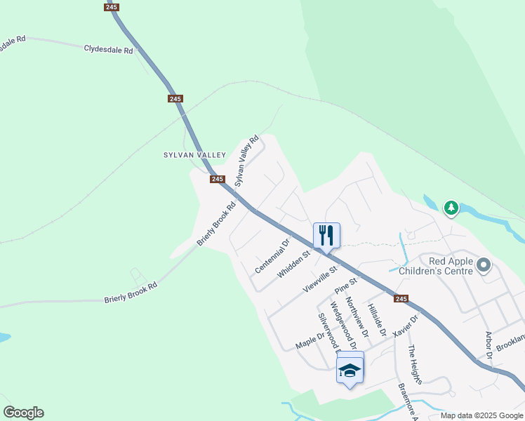 map of restaurants, bars, coffee shops, grocery stores, and more near 2 Macdougall Street in Antigonish