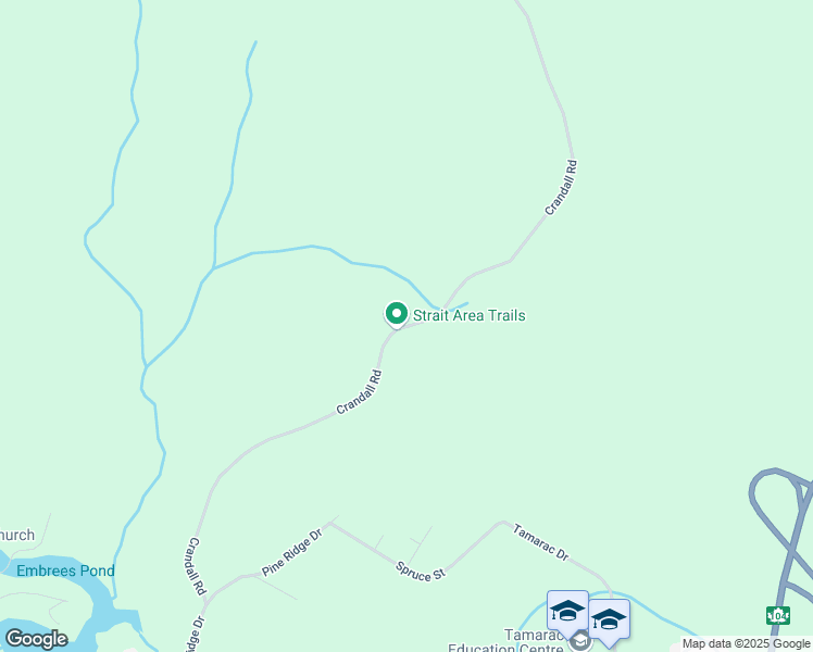 map of restaurants, bars, coffee shops, grocery stores, and more near Crandall Road in Port Hawkesbury