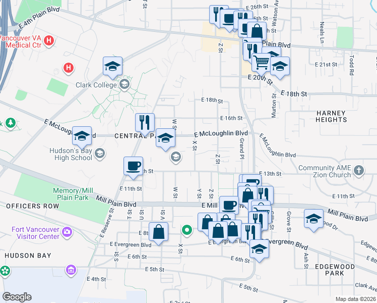 map of restaurants, bars, coffee shops, grocery stores, and more near 1355 East 14th Street in Vancouver