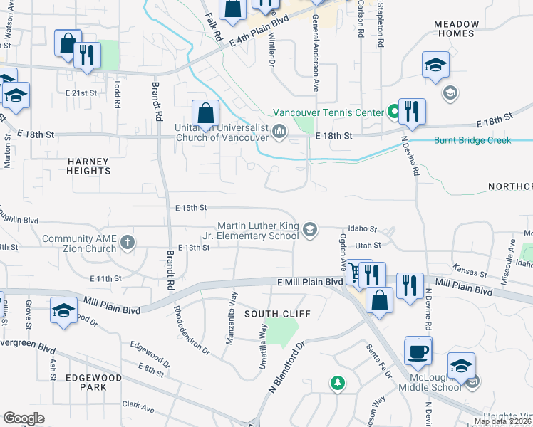 map of restaurants, bars, coffee shops, grocery stores, and more near 4411 East 15th Street in Vancouver