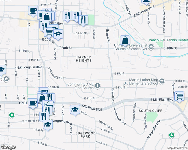 map of restaurants, bars, coffee shops, grocery stores, and more near 3604 East 14th Street in Vancouver