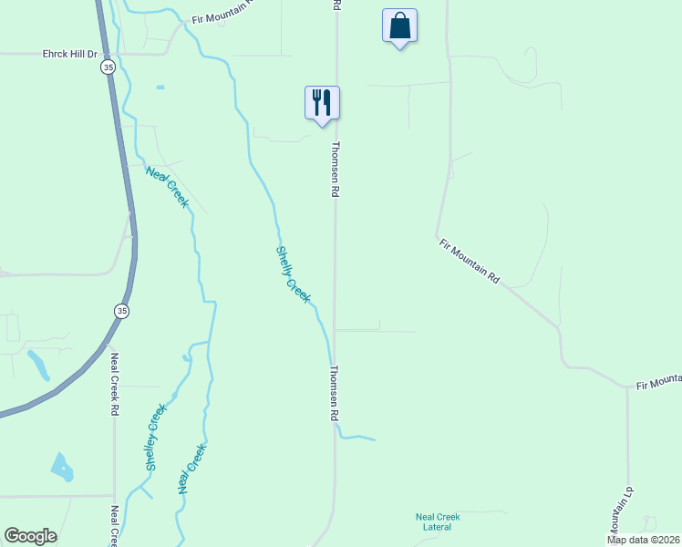 map of restaurants, bars, coffee shops, grocery stores, and more near 3205 Thomsen Road in Hood River