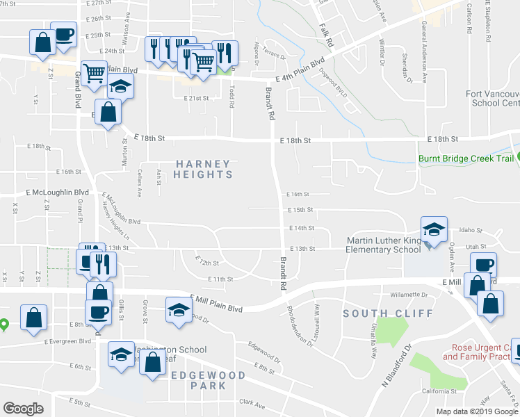 map of restaurants, bars, coffee shops, grocery stores, and more near 3706 East 14th Street in Vancouver