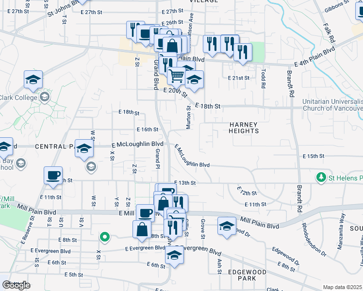 map of restaurants, bars, coffee shops, grocery stores, and more near 1520 East 16th Place in Vancouver