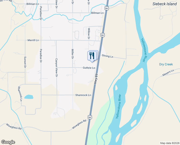 map of restaurants, bars, coffee shops, grocery stores, and more near 10 Guthrie Lane in Livingston