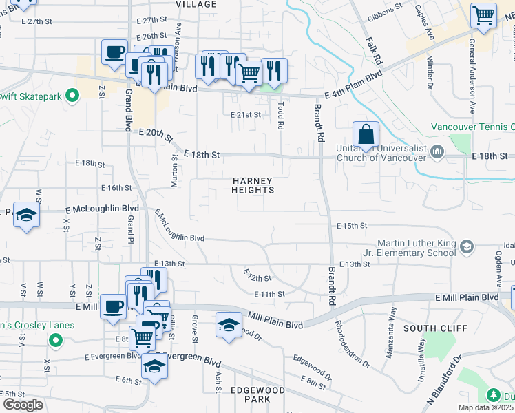 map of restaurants, bars, coffee shops, grocery stores, and more near 1506 Date Street in Vancouver