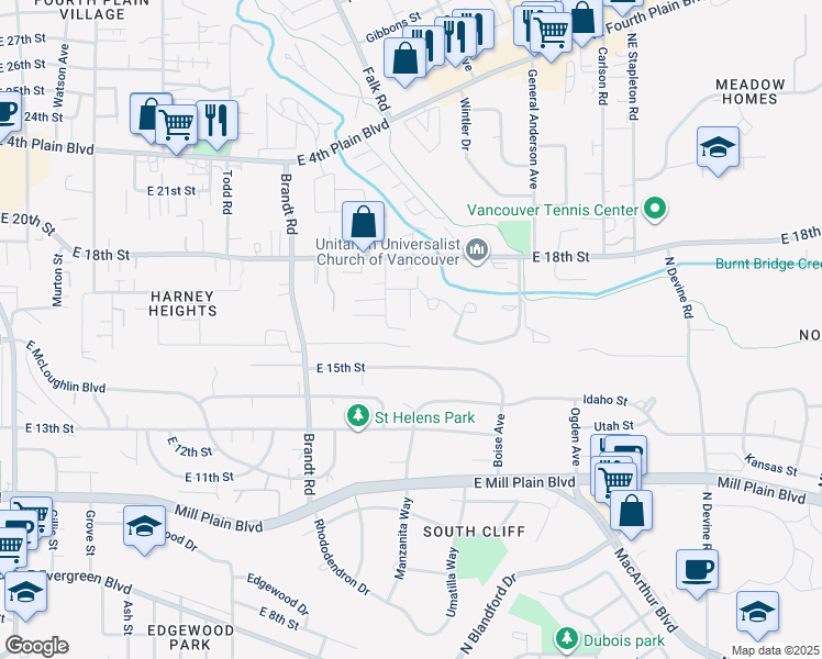 map of restaurants, bars, coffee shops, grocery stores, and more near 4325 East 17th Street in Vancouver