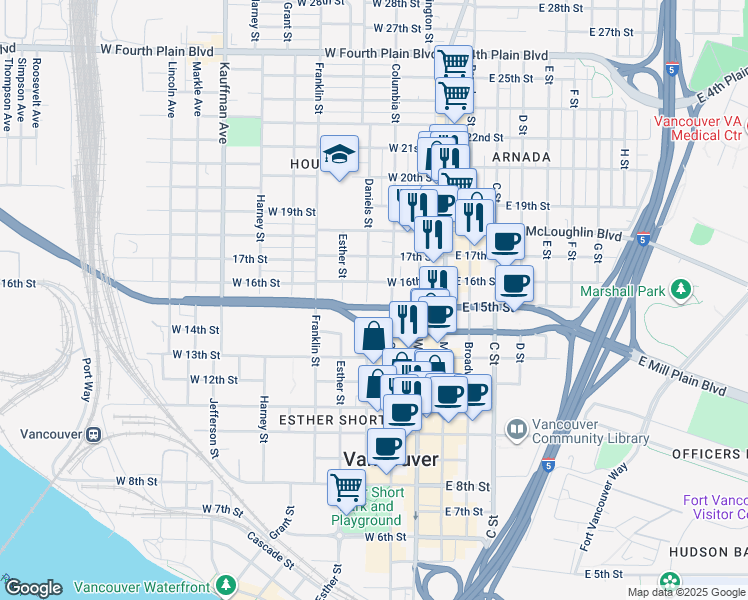 map of restaurants, bars, coffee shops, grocery stores, and more near 309 West 16th Street in Vancouver