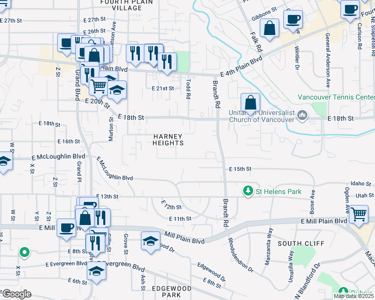 map of restaurants, bars, coffee shops, grocery stores, and more near 3714 East 15th Street in Vancouver