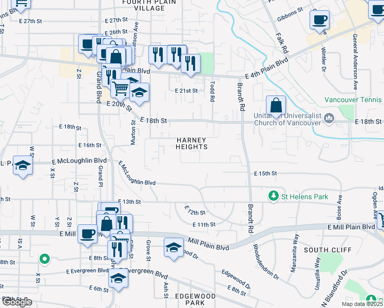 map of restaurants, bars, coffee shops, grocery stores, and more near 1516 Date Street in Vancouver