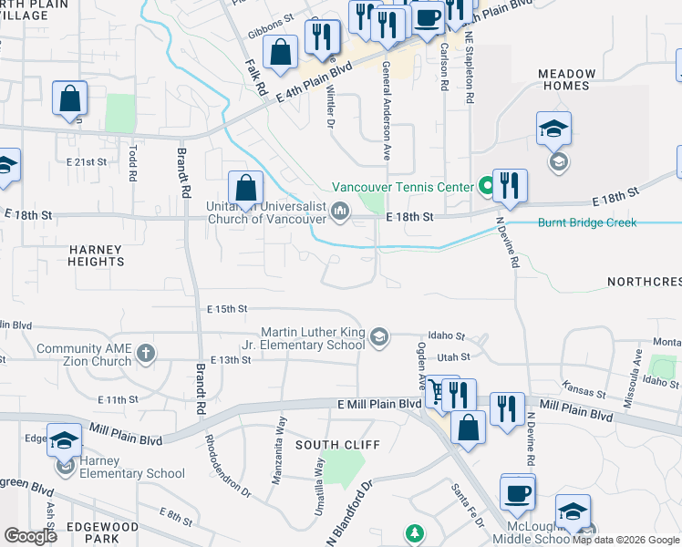 map of restaurants, bars, coffee shops, grocery stores, and more near 4601 East 18th Street in Vancouver