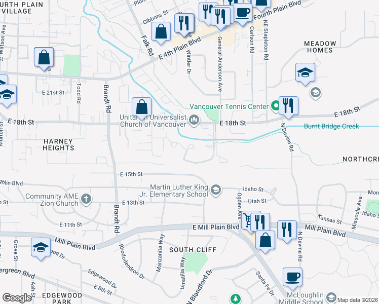 map of restaurants, bars, coffee shops, grocery stores, and more near 4601 East 18th Street in Vancouver