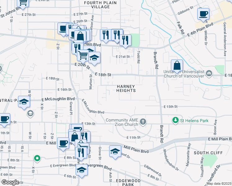 map of restaurants, bars, coffee shops, grocery stores, and more near 1522 June Drive in Vancouver