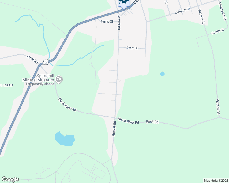 map of restaurants, bars, coffee shops, grocery stores, and more near 123 Herrett Road in Springhill