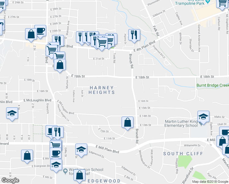 map of restaurants, bars, coffee shops, grocery stores, and more near 3714 East 15th Street in Vancouver
