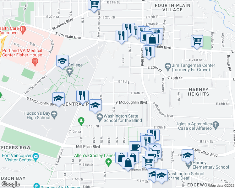 map of restaurants, bars, coffee shops, grocery stores, and more near 2409 East 16th Street in Vancouver