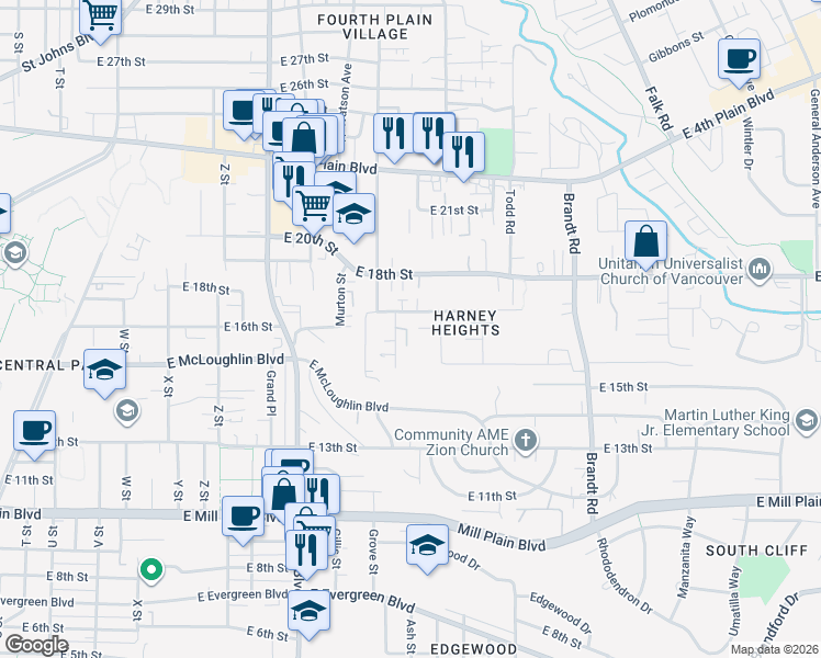 map of restaurants, bars, coffee shops, grocery stores, and more near 1522 June Drive in Vancouver
