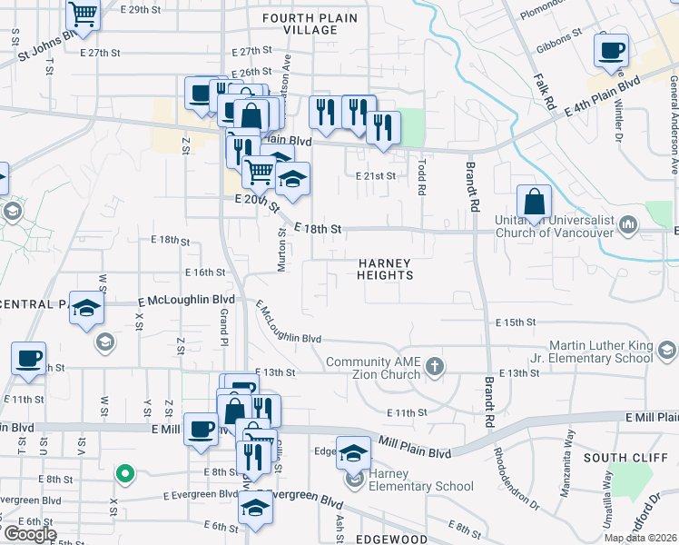 map of restaurants, bars, coffee shops, grocery stores, and more near 1522 June Drive in Vancouver