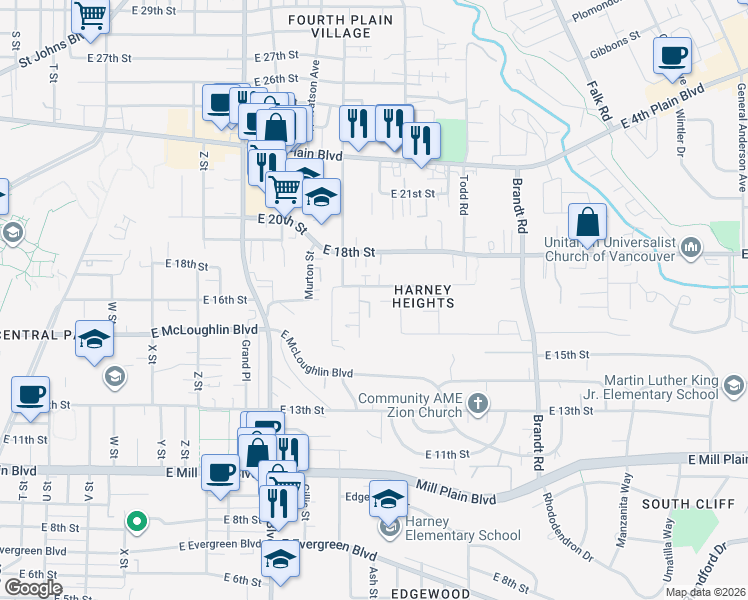 map of restaurants, bars, coffee shops, grocery stores, and more near 1522 June Drive in Vancouver
