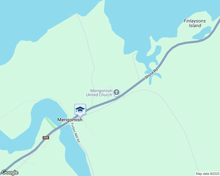 map of restaurants, bars, coffee shops, grocery stores, and more near 25 Olding Lane in Pictou, Subd. C