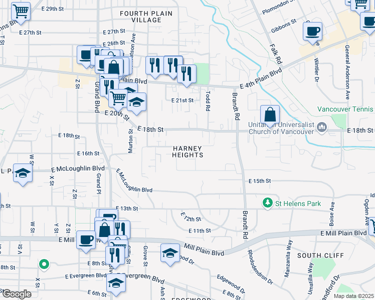 map of restaurants, bars, coffee shops, grocery stores, and more near 1516 Date Street in Vancouver