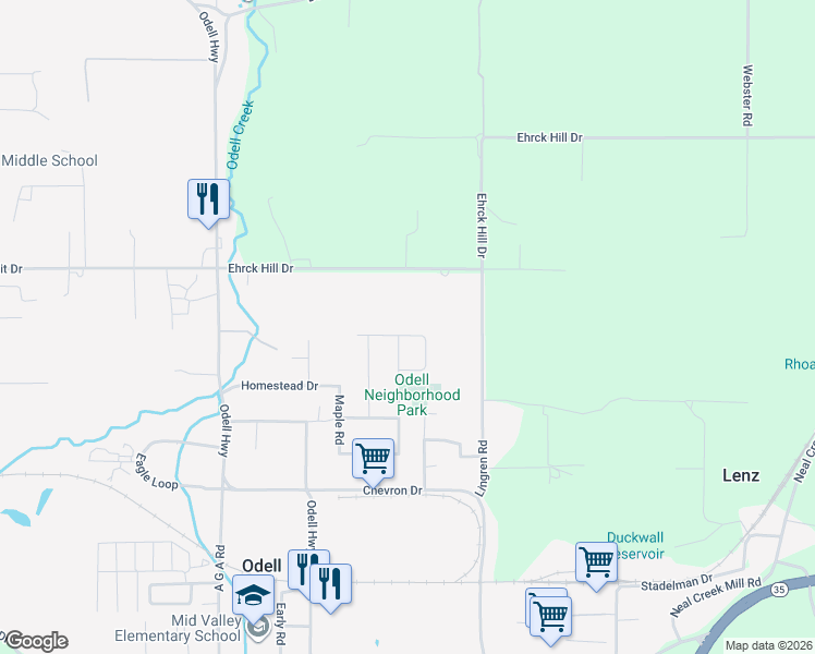 map of restaurants, bars, coffee shops, grocery stores, and more near 3105 Tamarack Road in Hood River