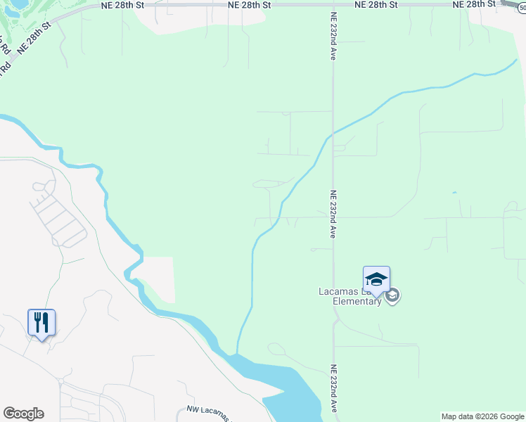 map of restaurants, bars, coffee shops, grocery stores, and more near 22712 Northeast 16th Street in Camas