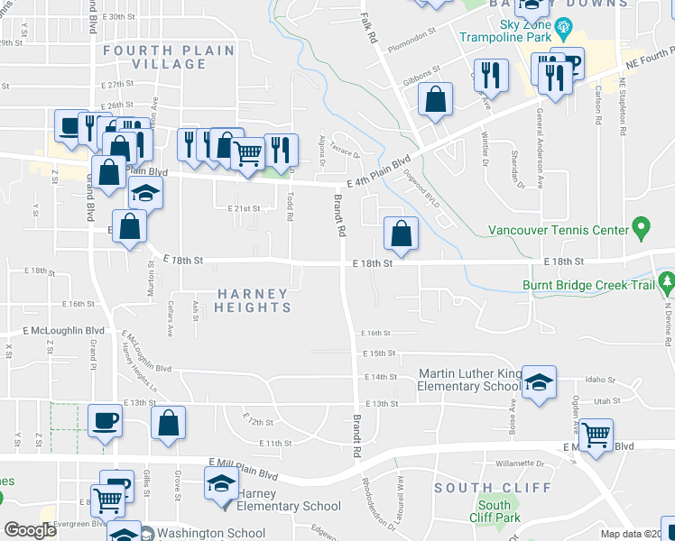 map of restaurants, bars, coffee shops, grocery stores, and more near in Vancouver