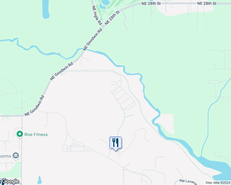 map of restaurants, bars, coffee shops, grocery stores, and more near 4110 Northwest 77th Avenue in Camas