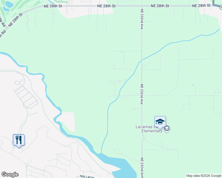 map of restaurants, bars, coffee shops, grocery stores, and more near 22714 Northeast 16th Street in Camas
