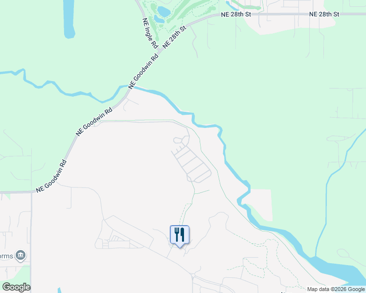 map of restaurants, bars, coffee shops, grocery stores, and more near 4110 Northwest 77th Avenue in Camas