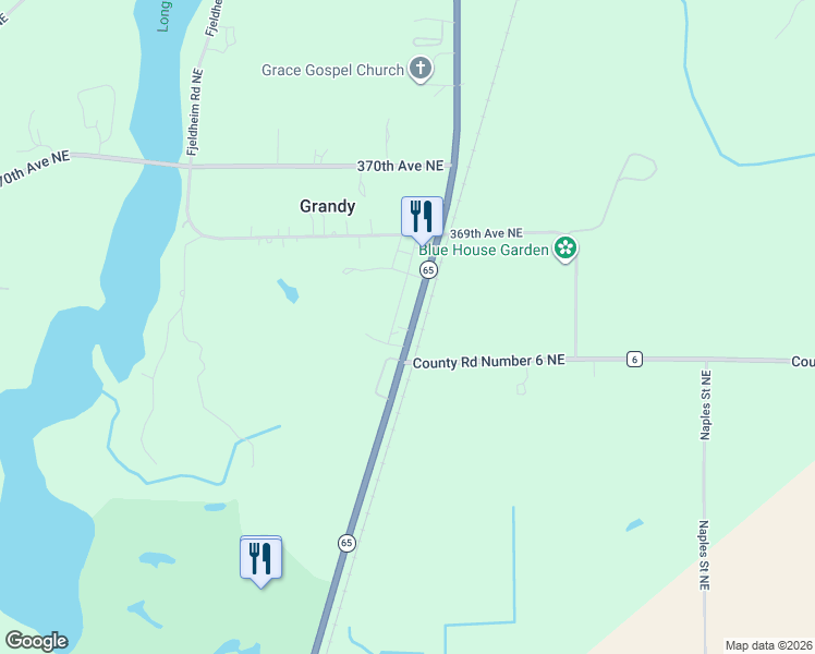 map of restaurants, bars, coffee shops, grocery stores, and more near in Grandy