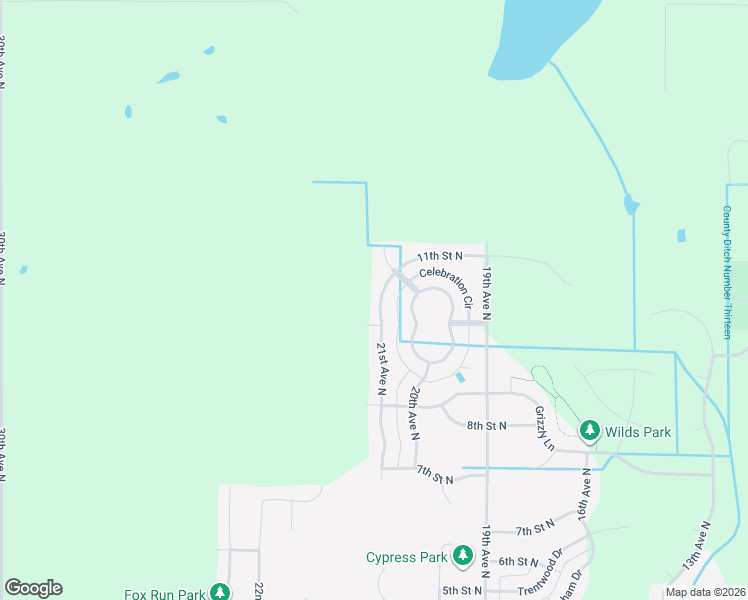 map of restaurants, bars, coffee shops, grocery stores, and more near 1009 21st Avenue North in Sartell