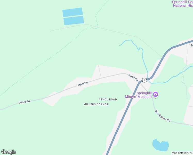 map of restaurants, bars, coffee shops, grocery stores, and more near 2410 Athol Road in Springhill