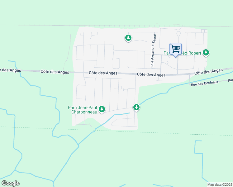 map of restaurants, bars, coffee shops, grocery stores, and more near 8795 Rue Georges-Villeneuve in Mirabel