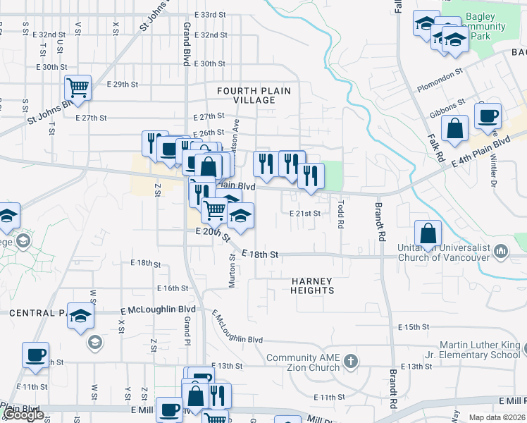 map of restaurants, bars, coffee shops, grocery stores, and more near 2009 Norris Road in Vancouver
