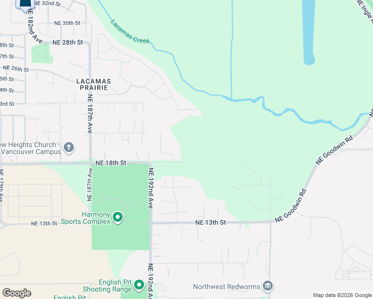 map of restaurants, bars, coffee shops, grocery stores, and more near Northeast 196th Avenue in Clark County