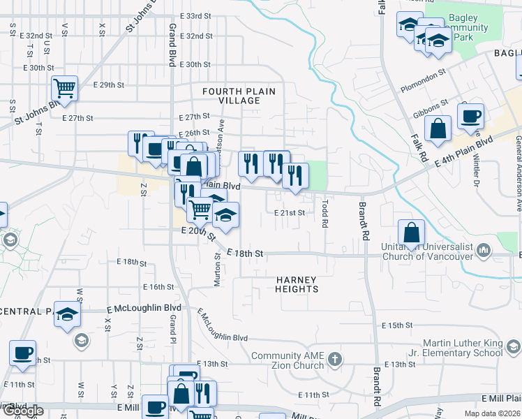 map of restaurants, bars, coffee shops, grocery stores, and more near 2009 Norris Road in Vancouver