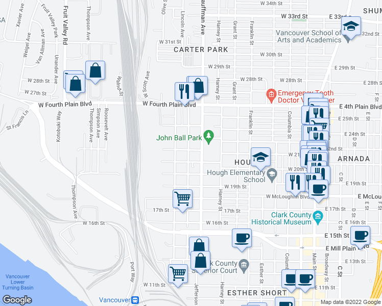 map of restaurants, bars, coffee shops, grocery stores, and more near 2111 Markle Avenue in Vancouver
