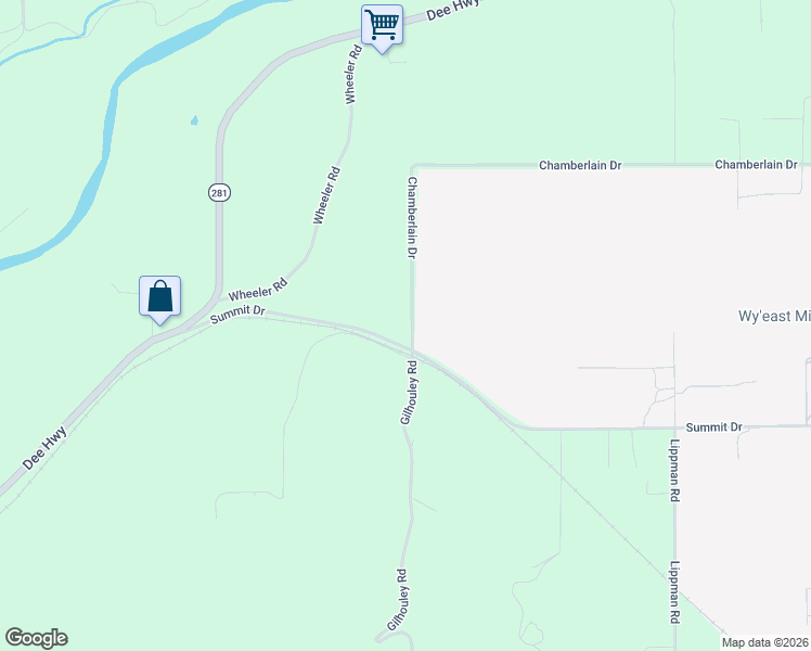 map of restaurants, bars, coffee shops, grocery stores, and more near 4680 Chamberlain Drive in Hood River