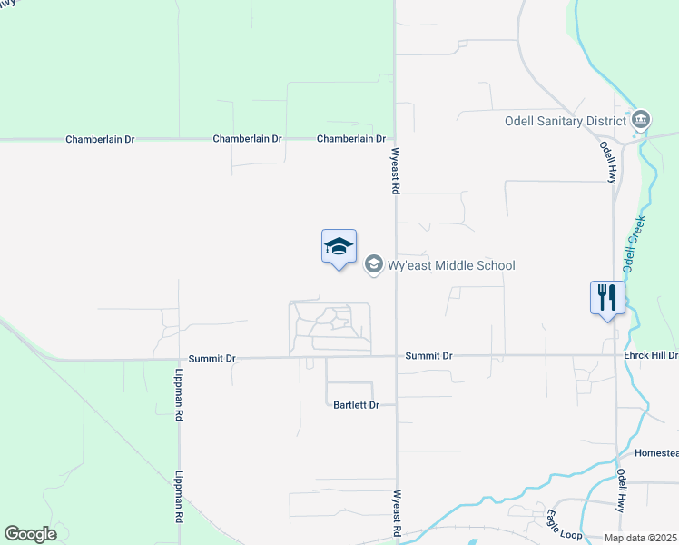 map of restaurants, bars, coffee shops, grocery stores, and more near 3000 Wyeast Road in Hood River