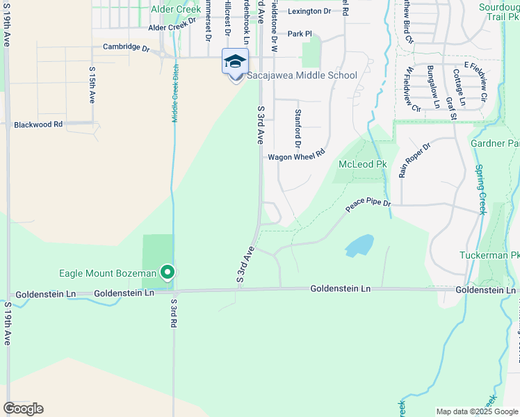 map of restaurants, bars, coffee shops, grocery stores, and more near 3525 South 3rd Avenue in Bozeman