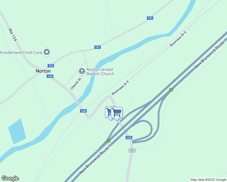 map of restaurants, bars, coffee shops, grocery stores, and more near 7 Riverview Drive East in Norton