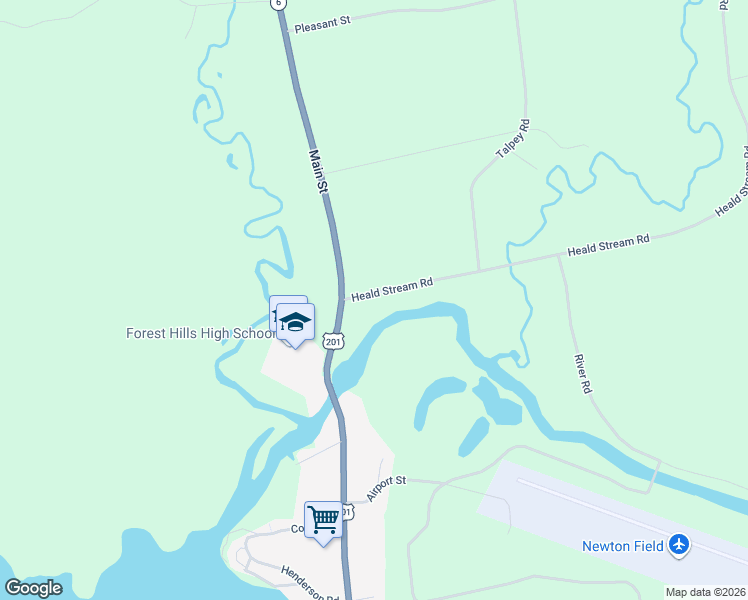 map of restaurants, bars, coffee shops, grocery stores, and more near 613 U.S. 201 in Jackman